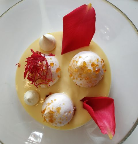 dessert rose et cardamome par Jacques-Antoine Maudet, chef privé à domicile